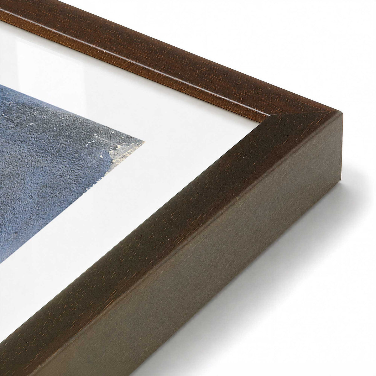 [Color:Brown], Picture of art in a Brown frame at an angle