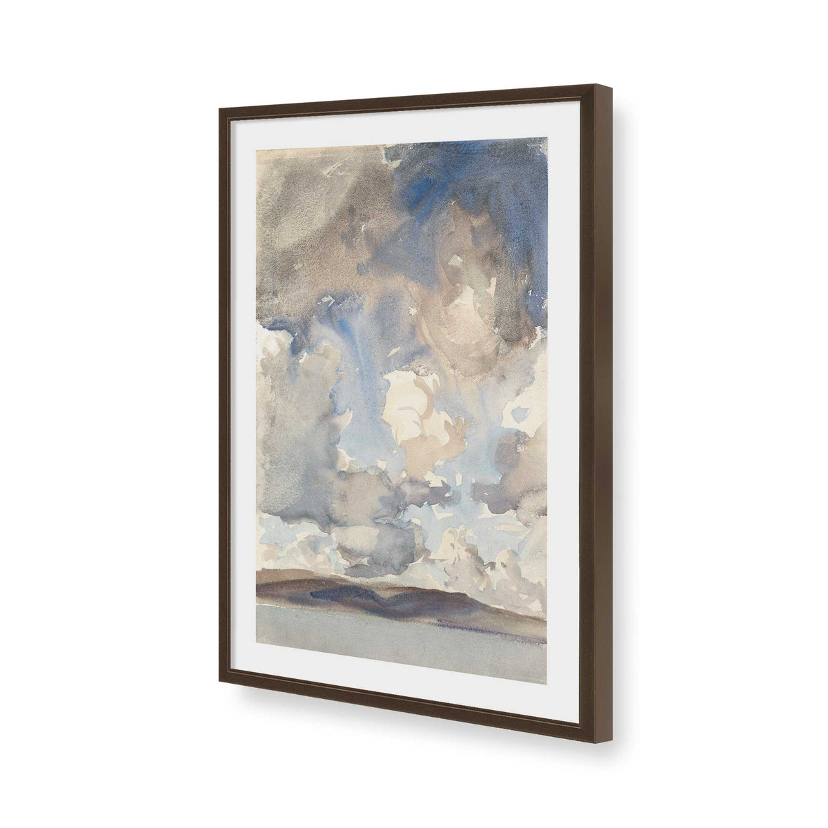 [Color:Brown], Picture of art in a Brown frame of the corner