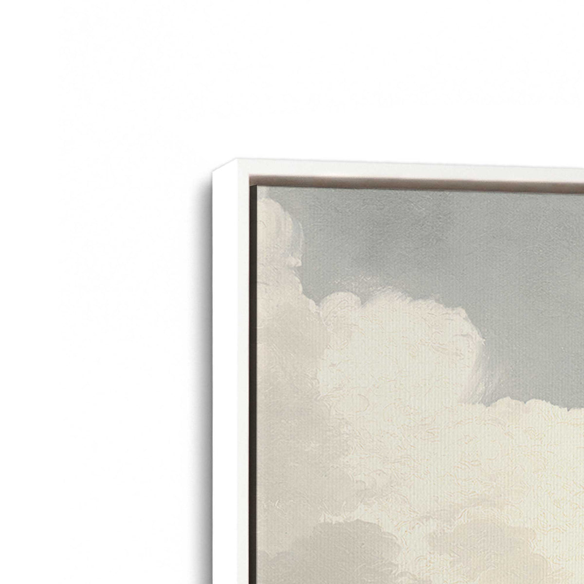 [Color:Opaque White], Picture of art in a White frame at an angle