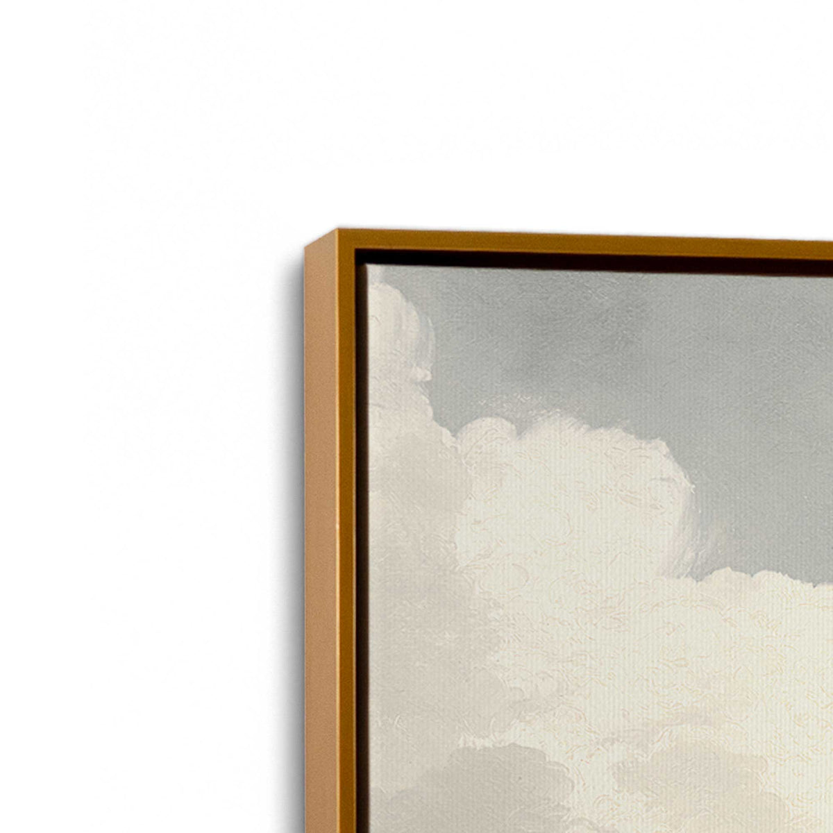[Color:Polished Gold], Picture of art in a Polished Gold frame at an angle
