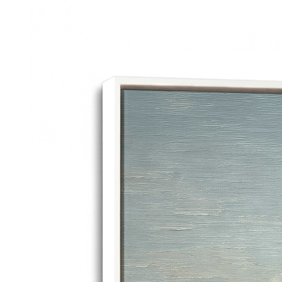 [Color:Opaque White], Picture of art in a White frame at an angle