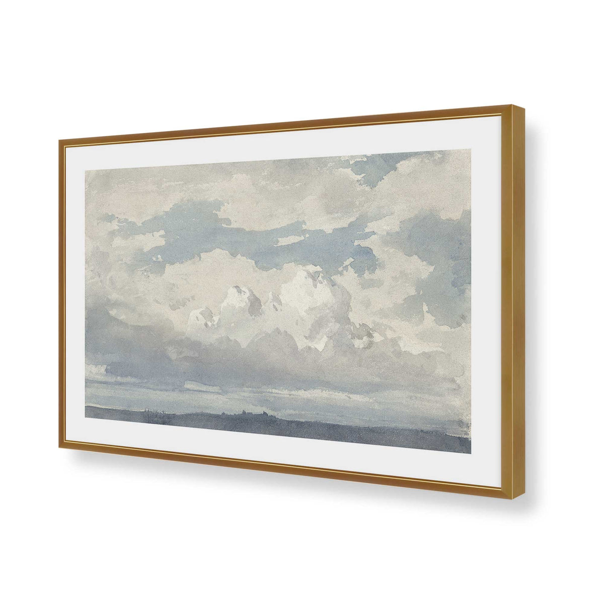 [Color:Polished Gold], Picture of art in a Polished Chrome frame of the corner