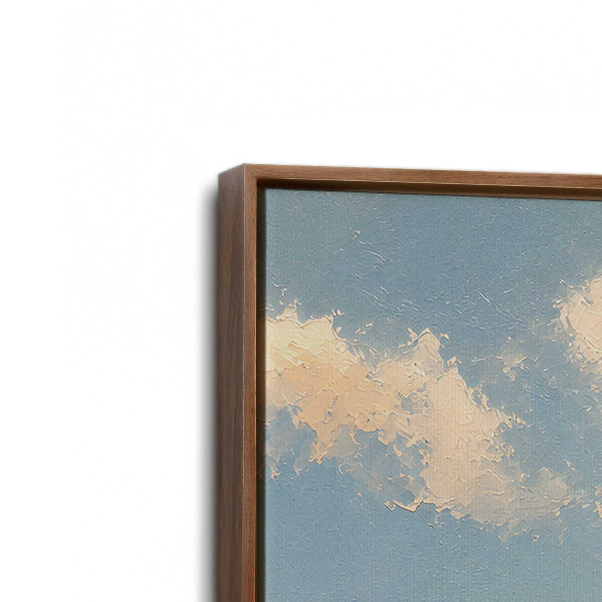 [Color:Walnut], Picture of art in a Walnut frame at an angle