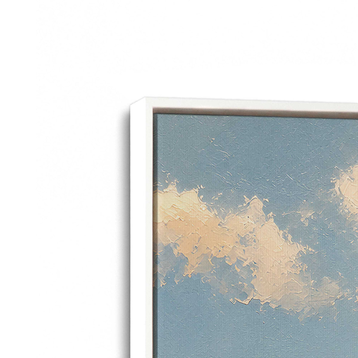 [Color:Opaque White], Picture of art in a White frame at an angle