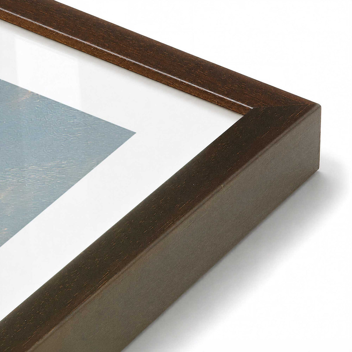 [Color:Belvinder Brown], Picture of art in a Belvinder Brown frame at an angle