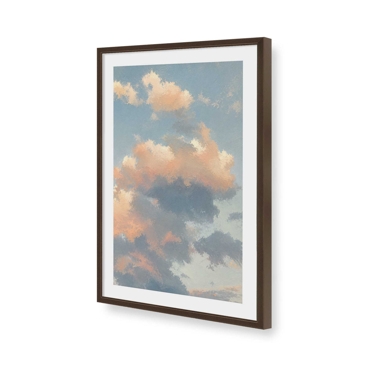[Color:Brown], Picture of art in a Brown frame of the corner