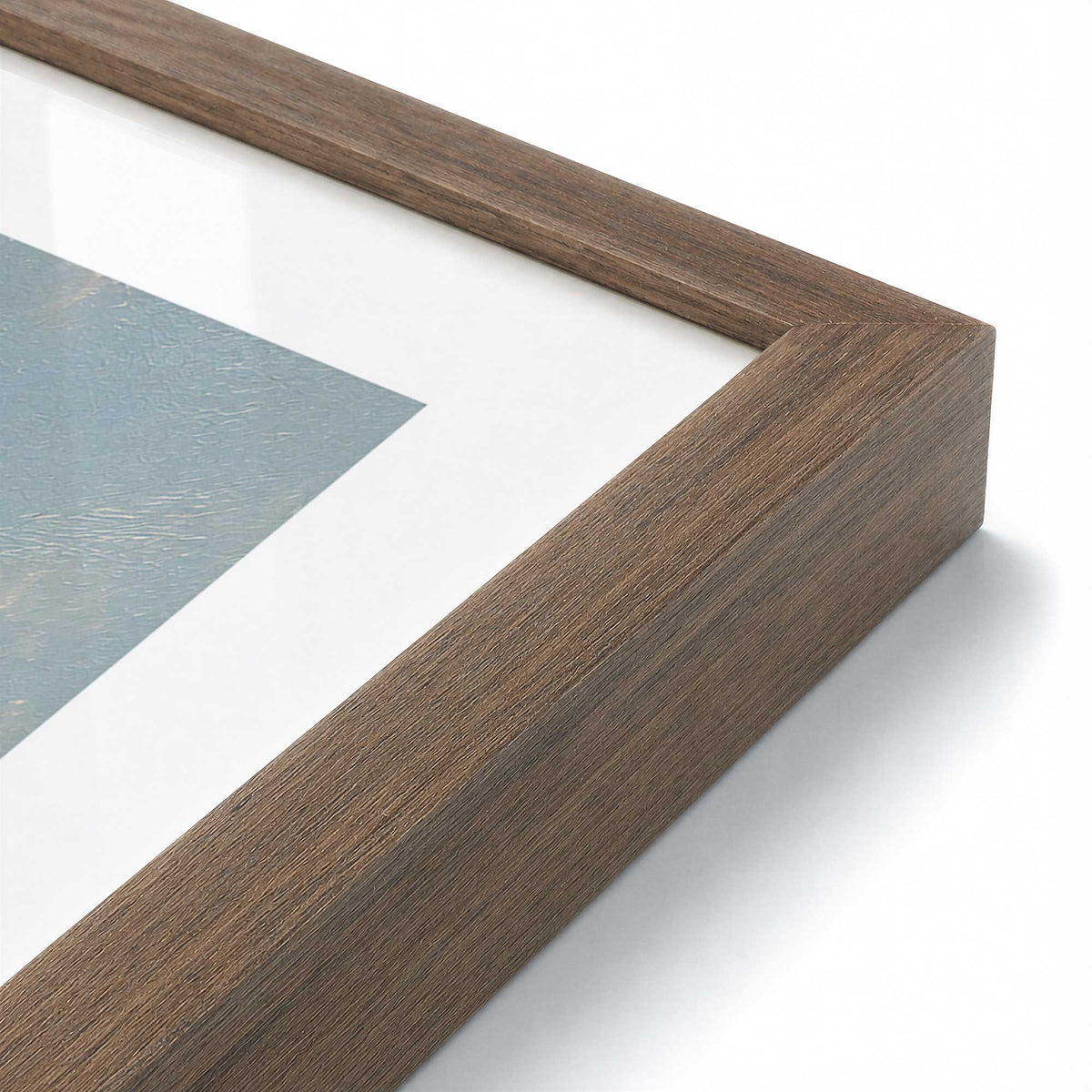 [Color:Walnut], Picture of art in a Walnut frame at an angle