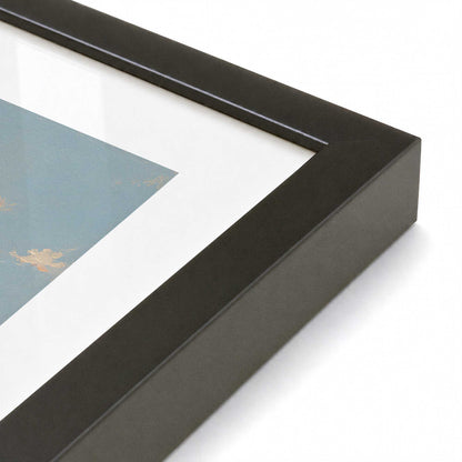[Color:Satin Black], Picture of art in a Polished Chrome frame at an angle