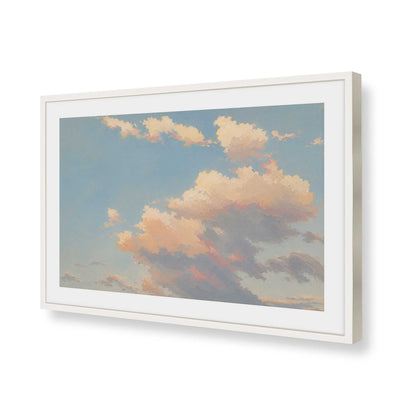 [Color:Opaque White], Picture of art in a Polished Chrome frame of the corner
