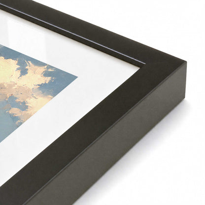 [Color:Satin Black], Picture of art in a Satin Black frame of the corner