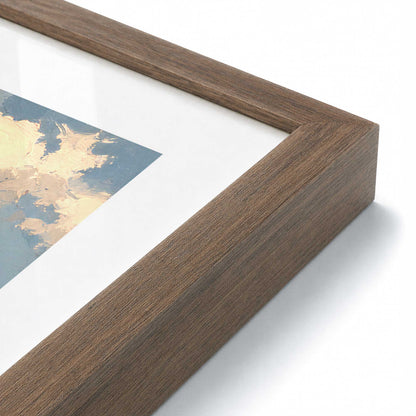 [Color:Walnut], Picture of art in a Walnut frame of the corner