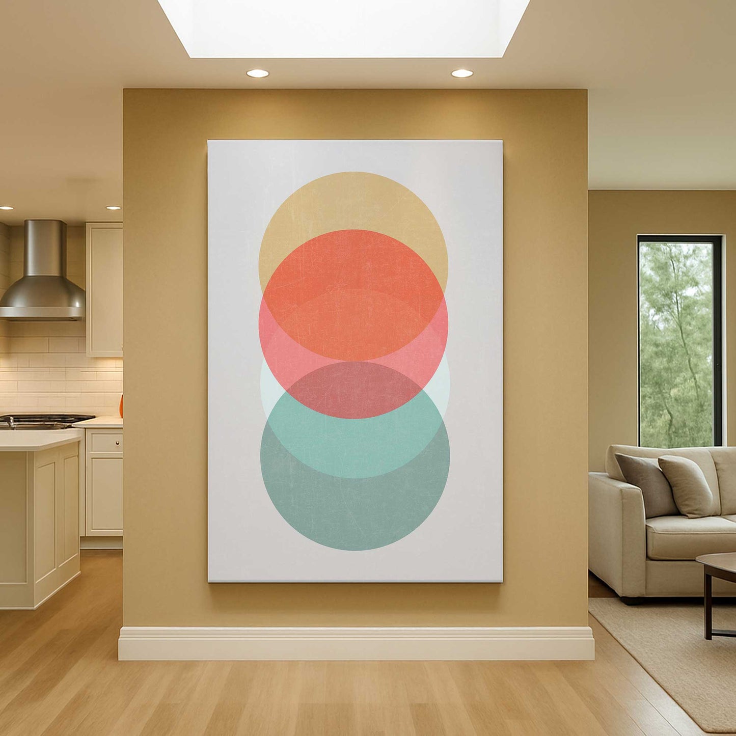 [Color:Stretched Canvas], Picture of art in a room