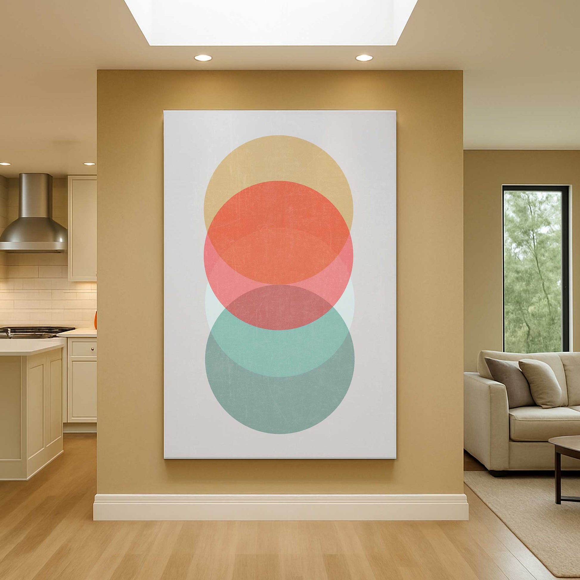 [Color:Stretched Canvas], Picture of art in a room