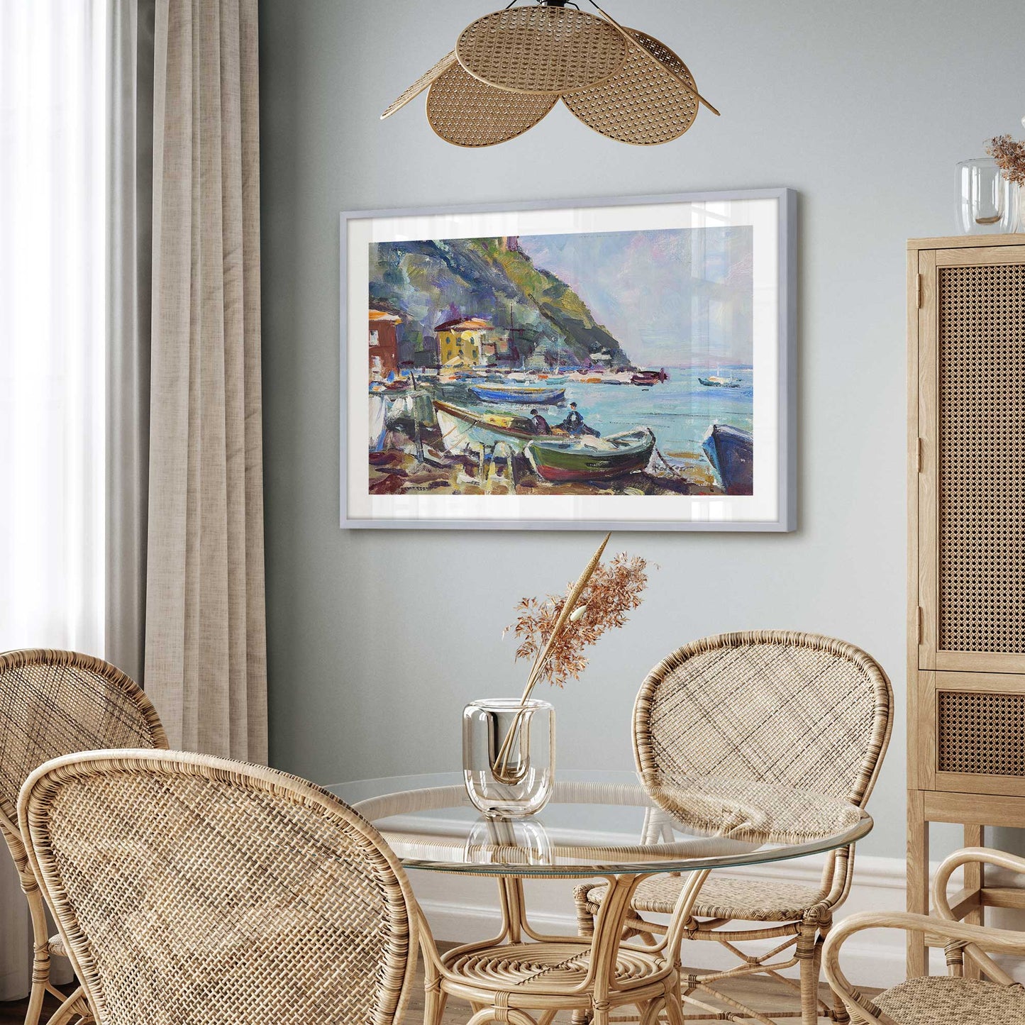 Rustic Italian Whimsy Village Print