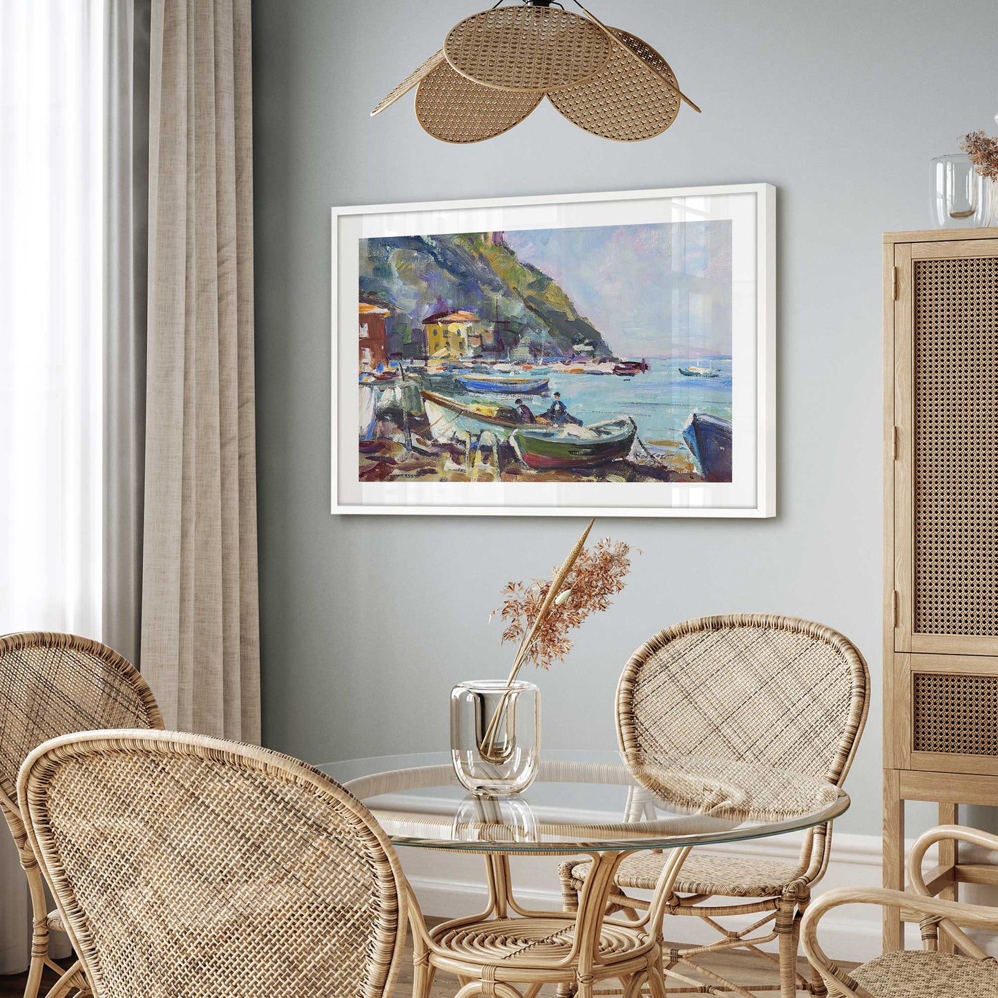 Rustic Italian Whimsy Village Print