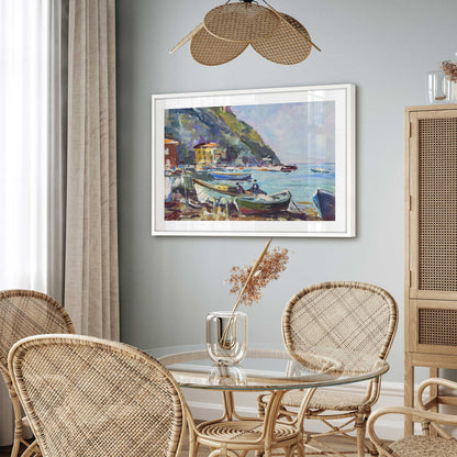 Rustic Italian Whimsy Village Print