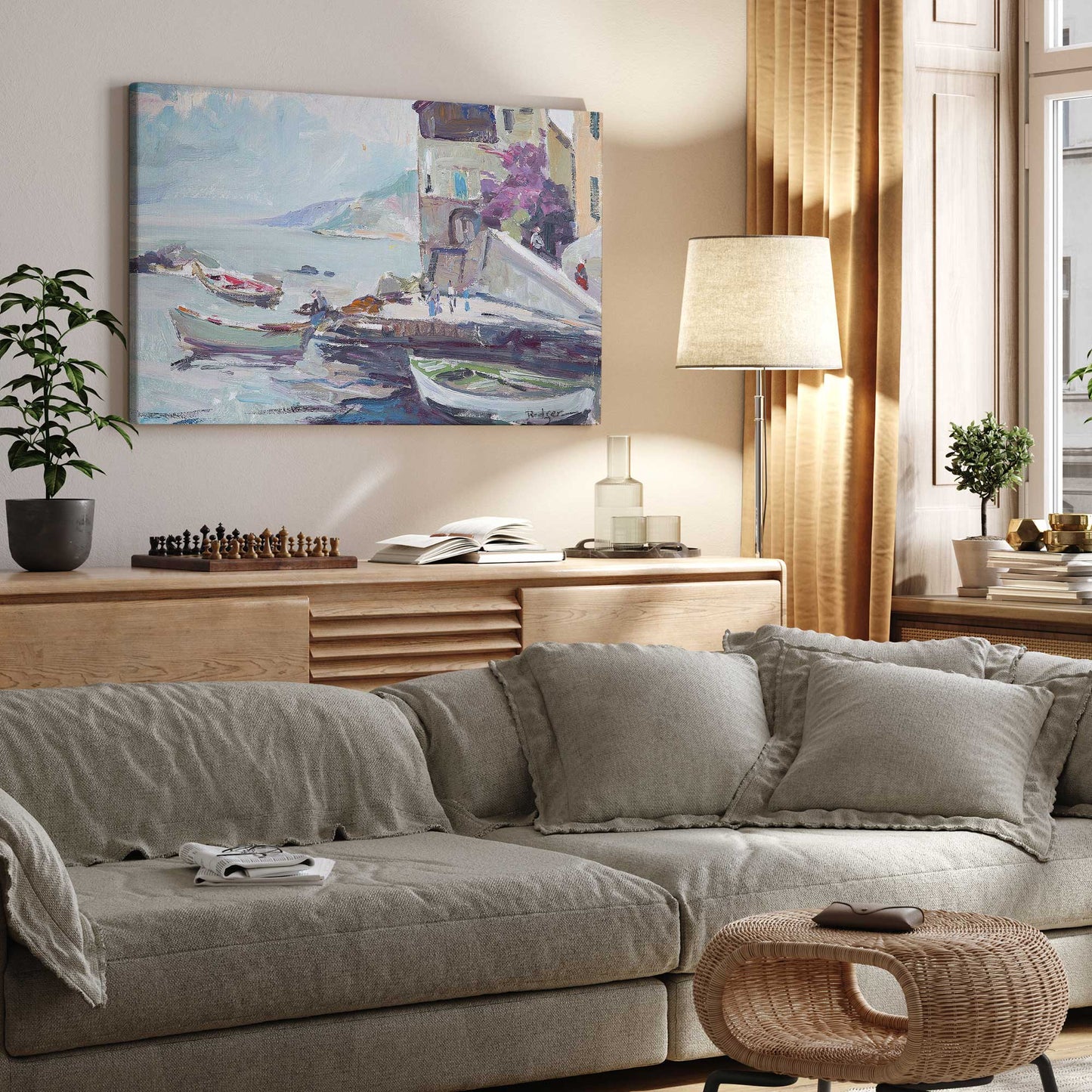 Italiano Village of Dreams Print on Canvas