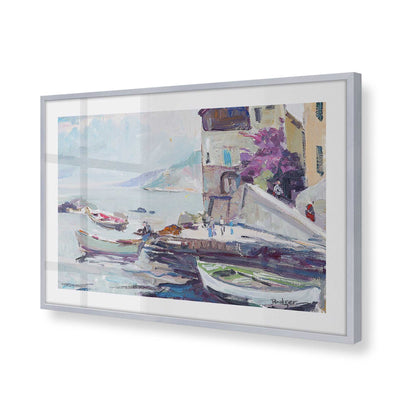 [Color:Polished Chrome], Picture of art in a Polished Chrome frame at an angle