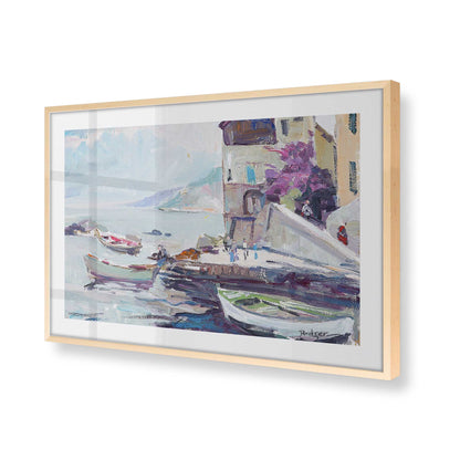 [Color:Raw Maple], Picture of art in a Raw Maple frame at an angle