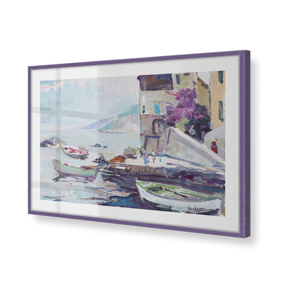 [Color:Purple Iris], Picture of art in a Purple Iris frame at an angle