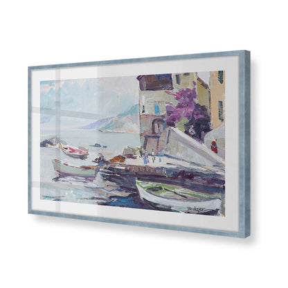 [Color:Electric Sky], Picture of art in a Electric Sky frame at an angle