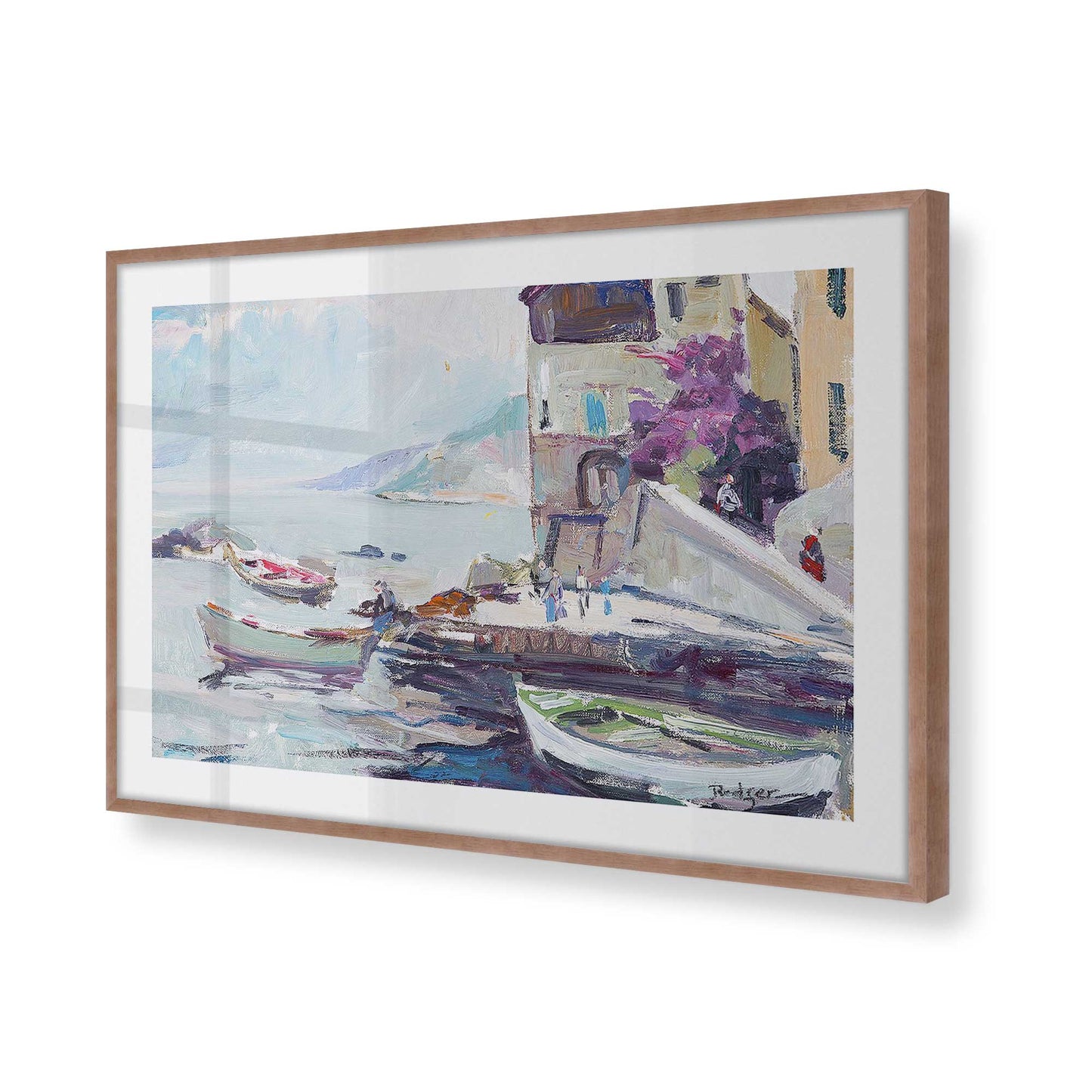 [Color:Powder Rosee], Picture of art in a Powder Rosee frame at an angle