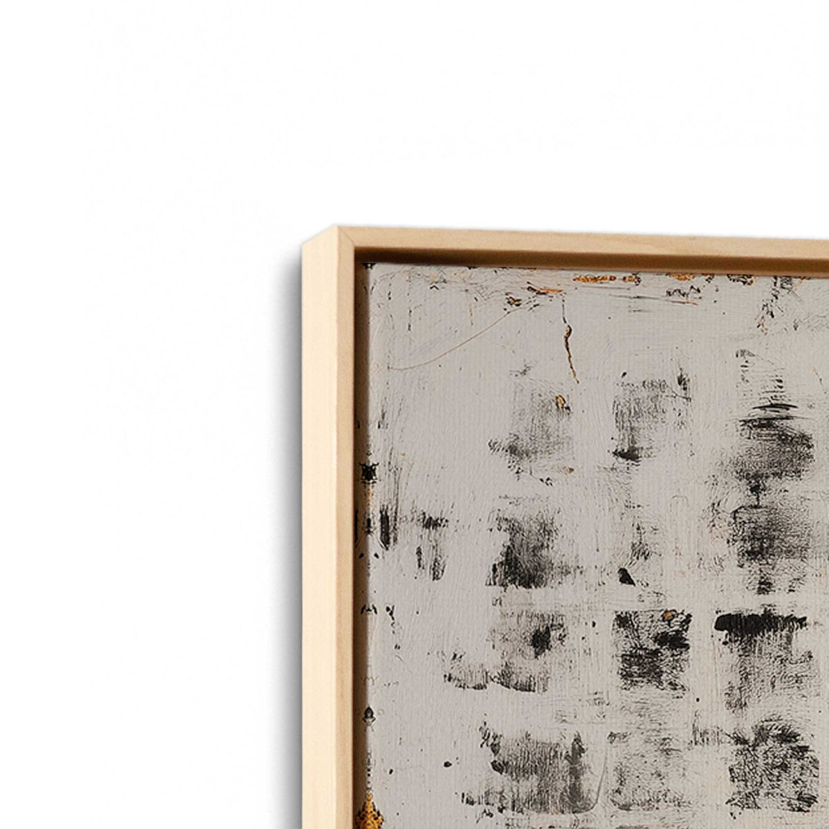 [Color:American Maple], Picture of art in a American Maple frame at an angle