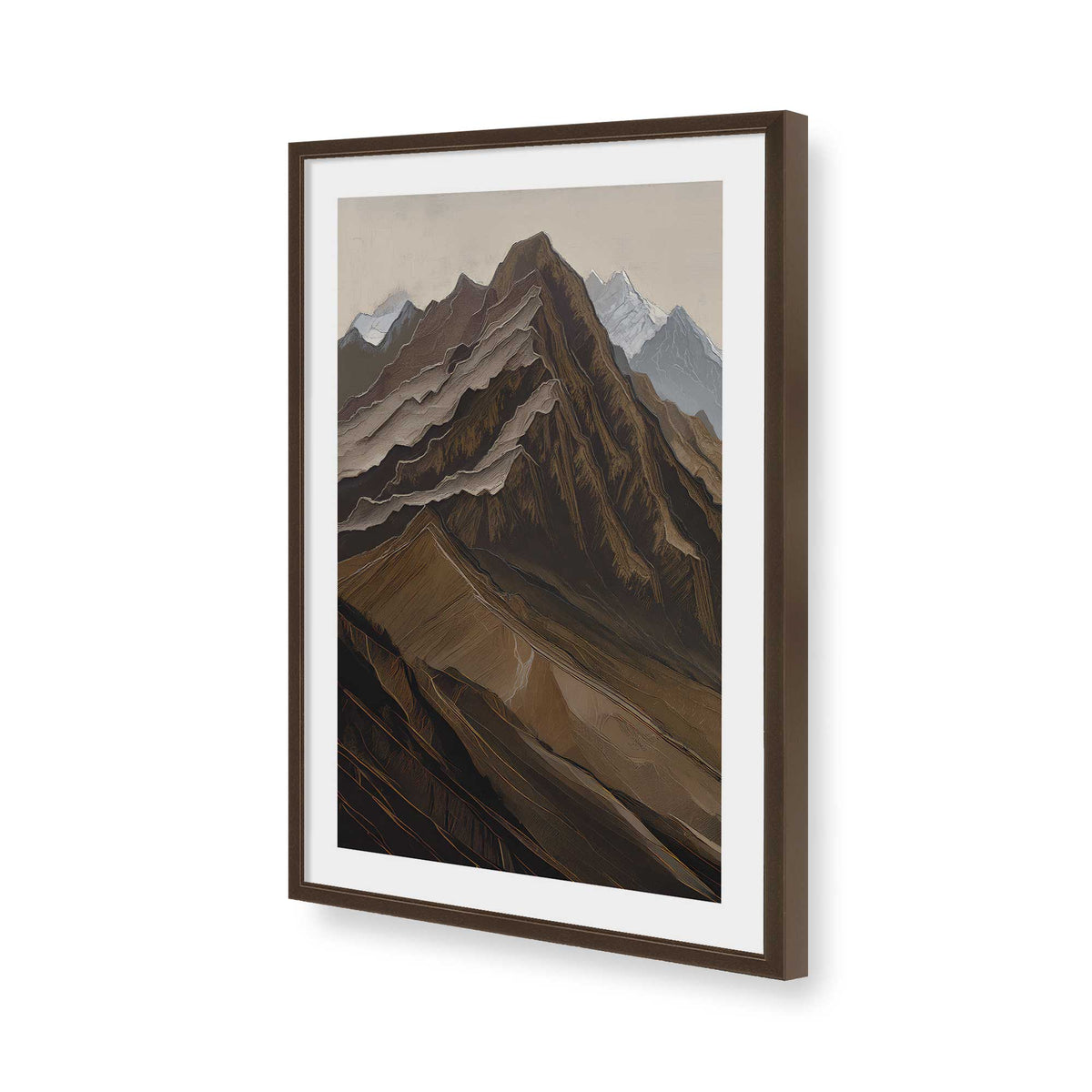 [Color:Brown], Picture of art in a Brown frame of the corner