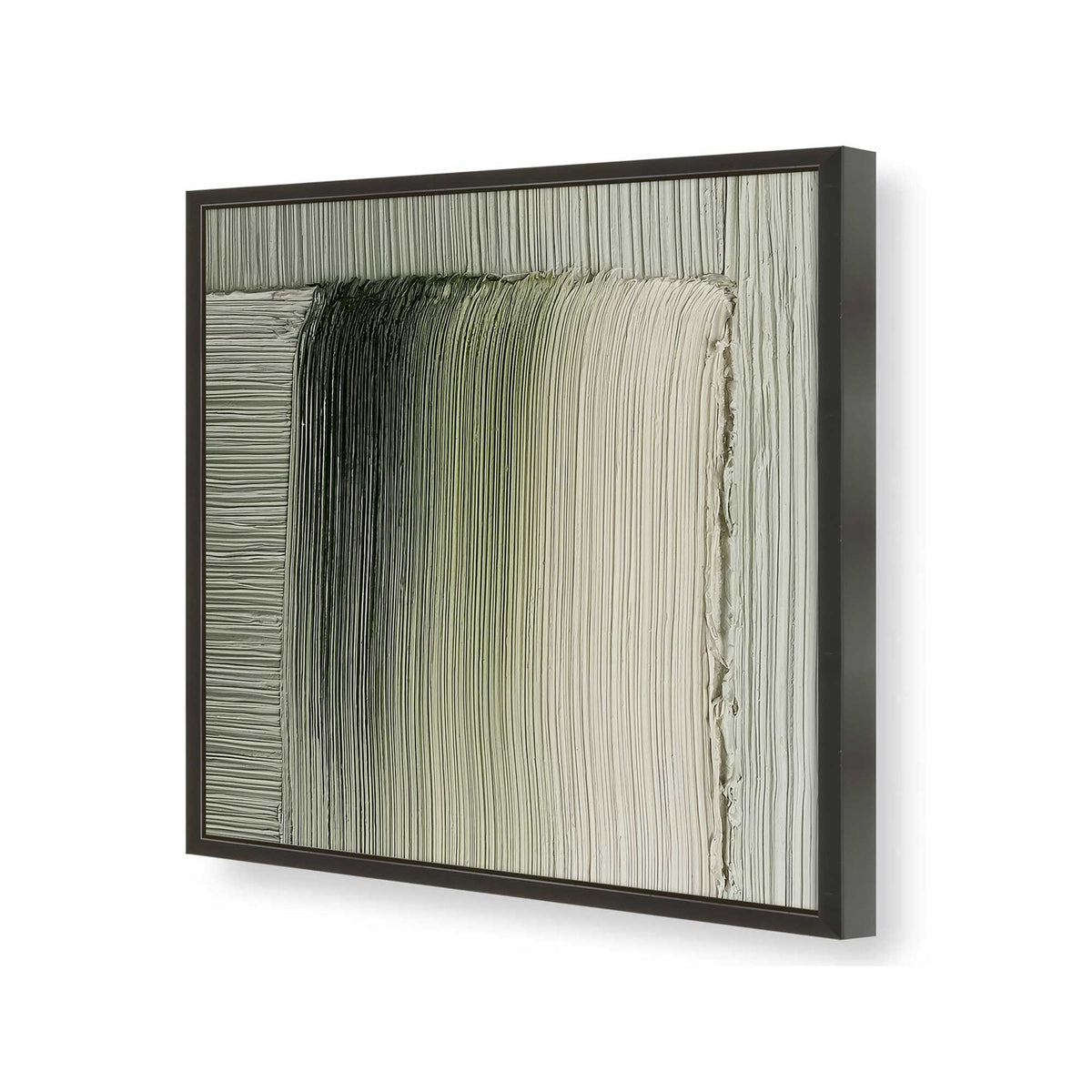 [Color:Satin Black], Picture of art in a Satin Black frame of the corner