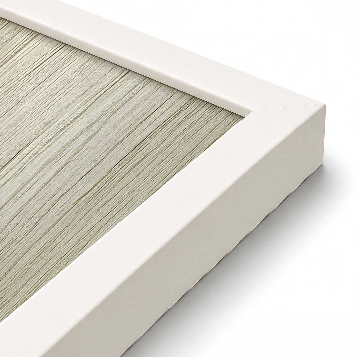 [Color:Opaque White], Picture of art in a Opaque White frame at an angle