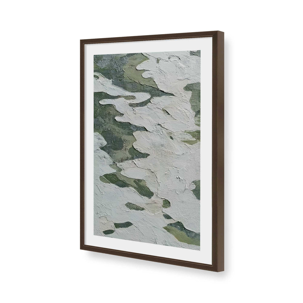 [Color:Brown], Picture of art in a Brown frame of the corner