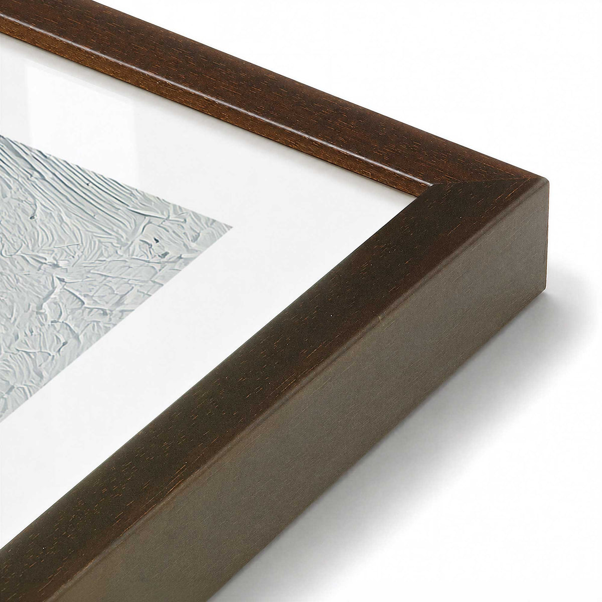 [Color:Brown], Picture of art in a Brown frame at an angle