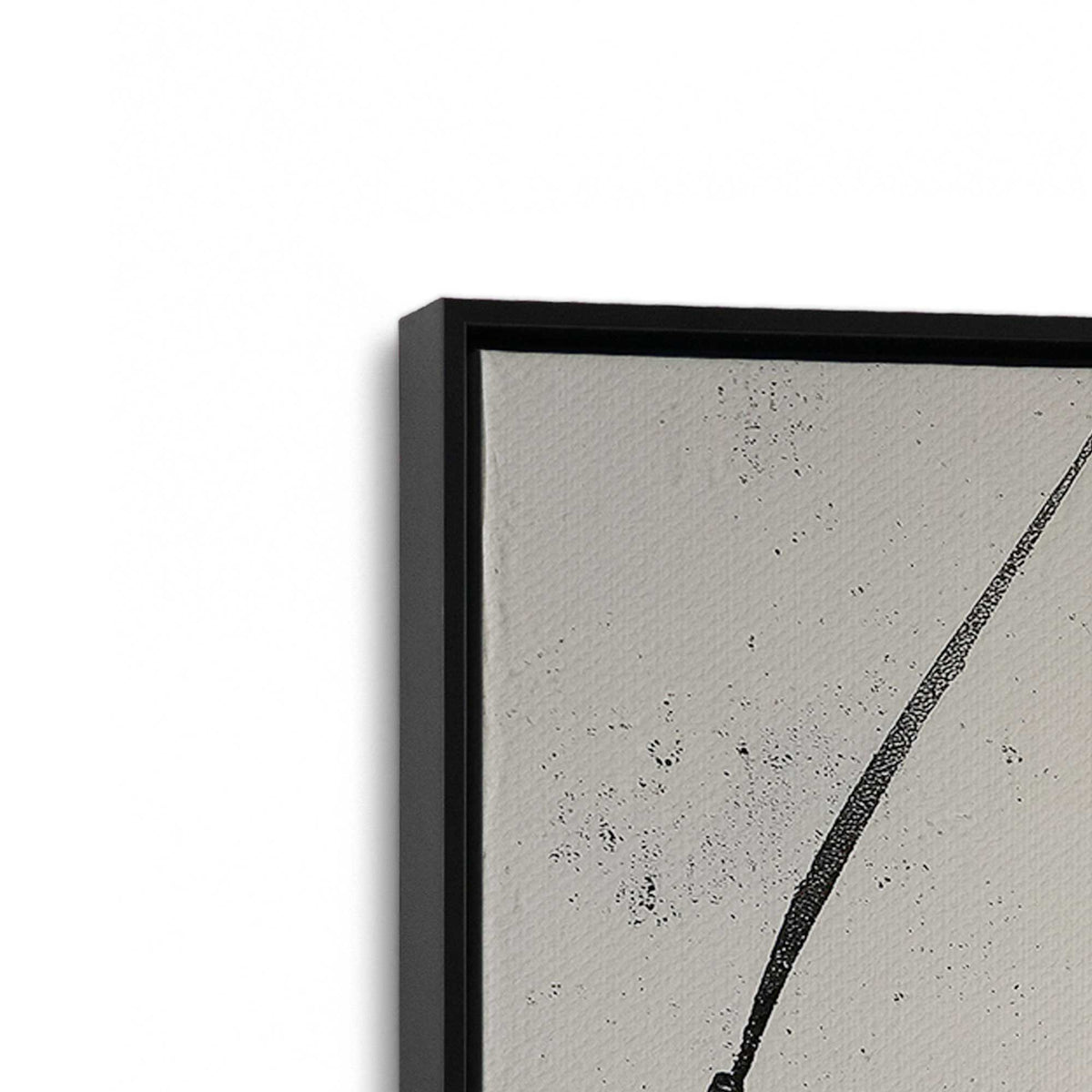 [Color:Satin Black], Picture of art in a Satin Black frame at an angle