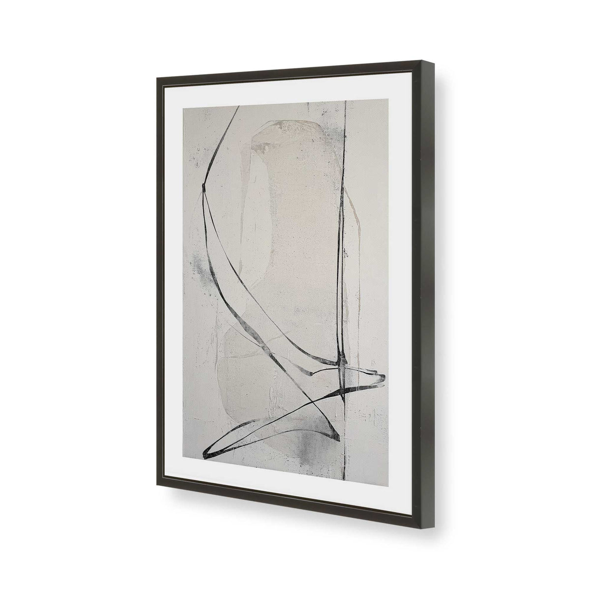 [Color:Satin Black], Picture of art in a Satin Black frame of the corner