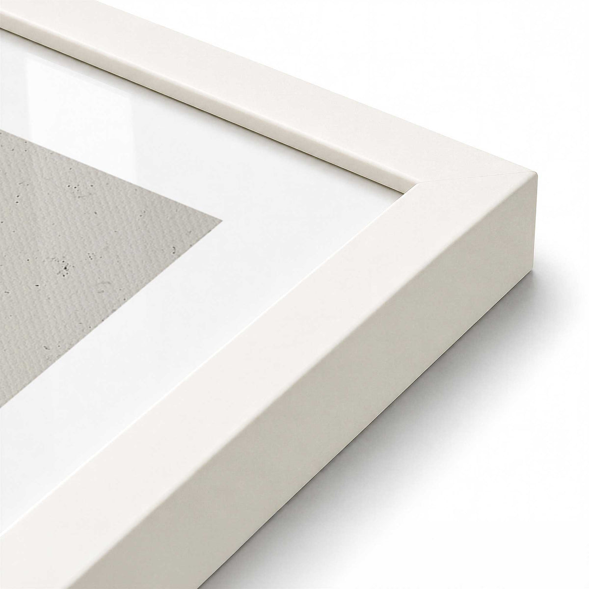 [Color:Opaque White], Picture of art in a Opaque White frame at an angle
