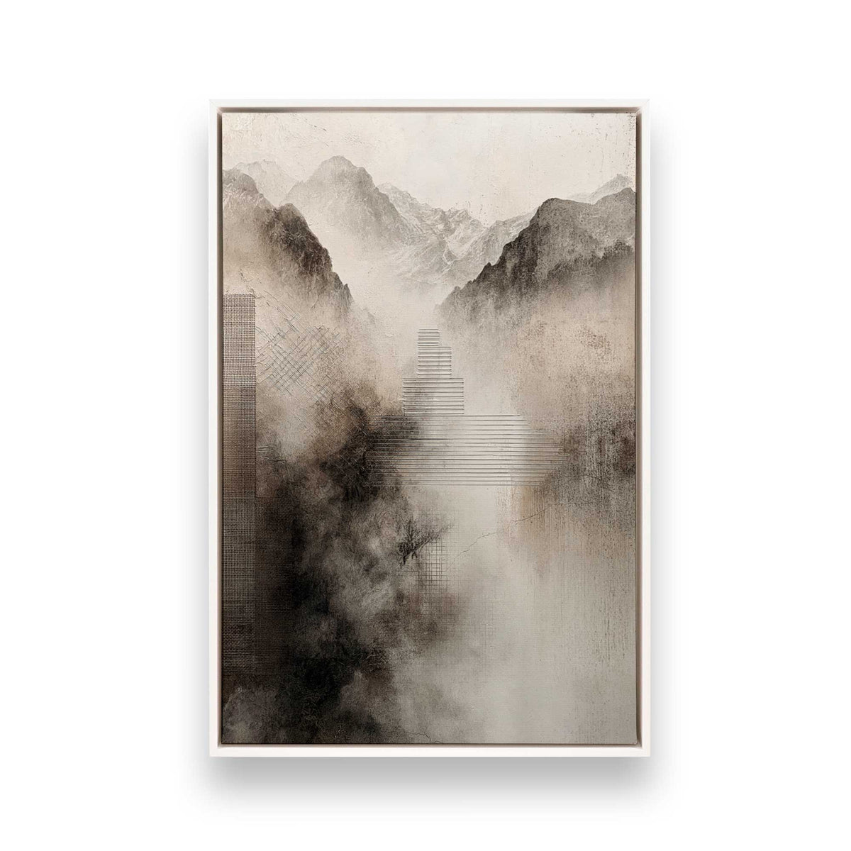 [Color:Opaque White], Picture of art in a White frame
