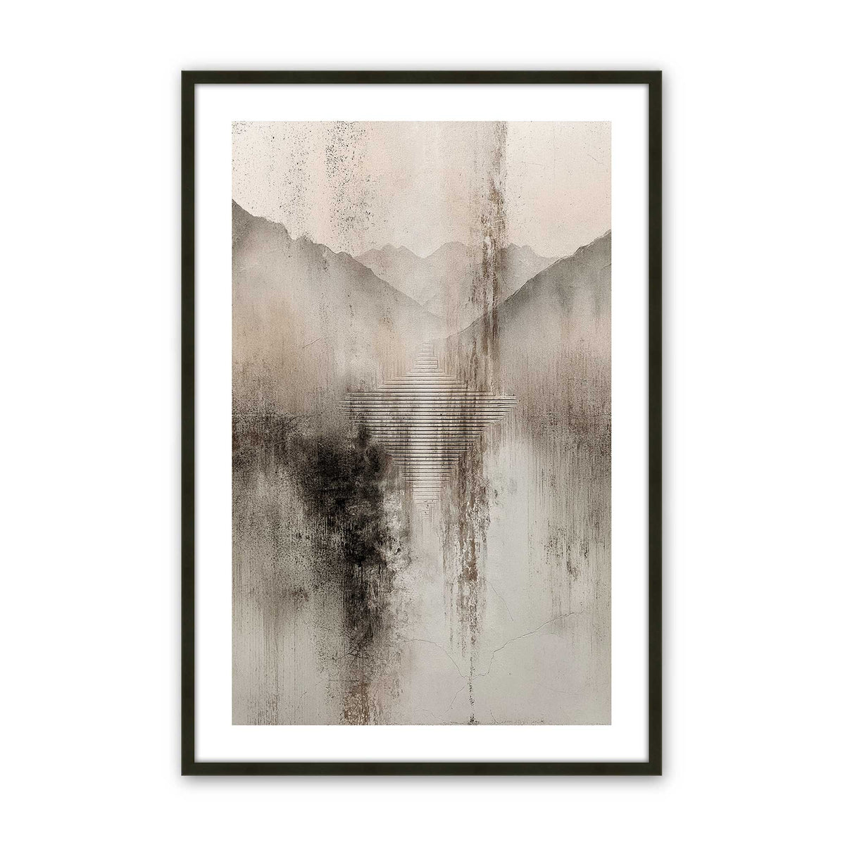 [Color:Satin Black], Picture of art in a Satin Black frame