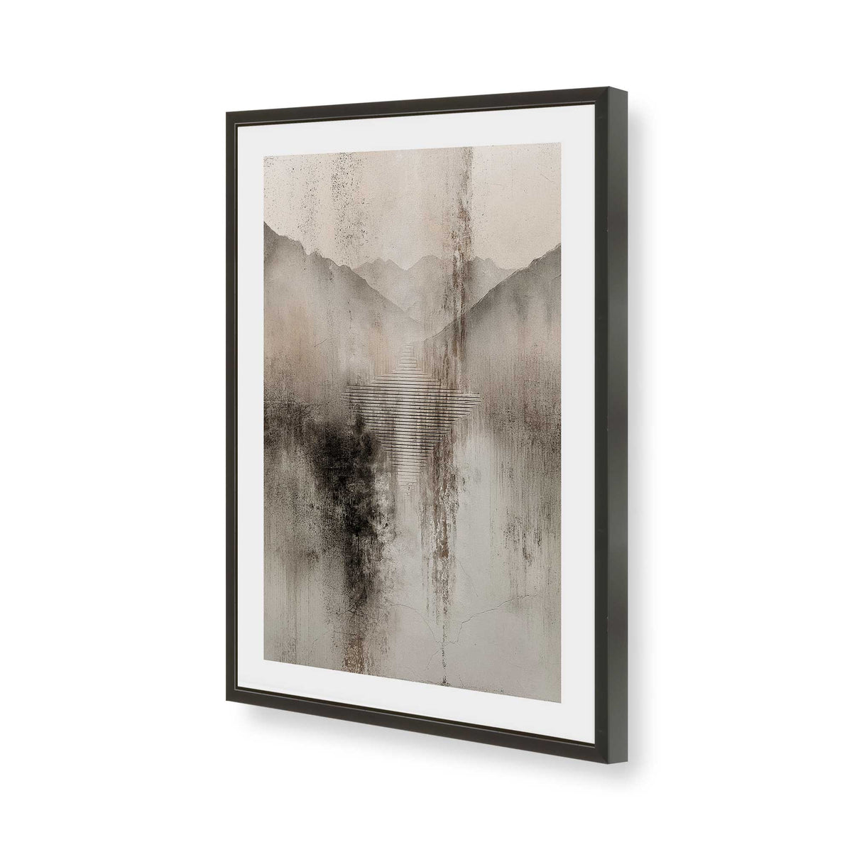 [Color:Satin Black], Picture of art in a Satin Black frame of the corner