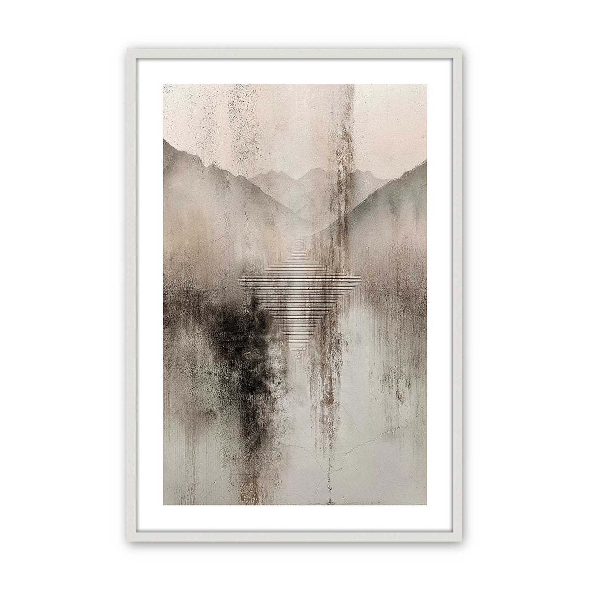 [Color:Opaque White], Picture of art in an Opaque White frame