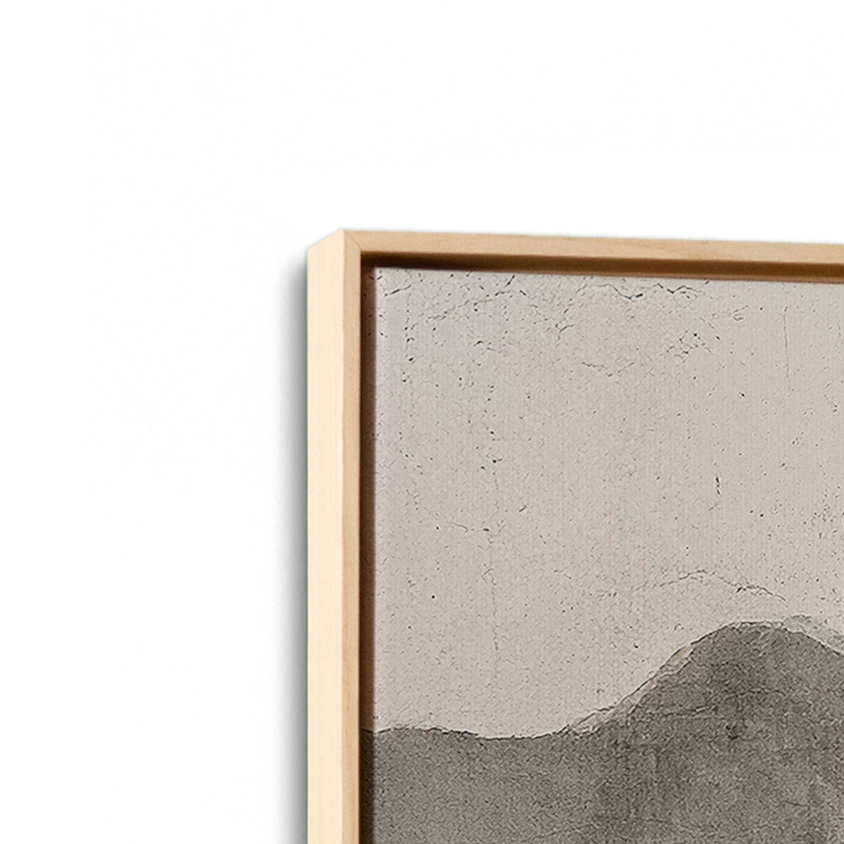 [Color:American Maple], Picture of art in a American Maple frame at an angle