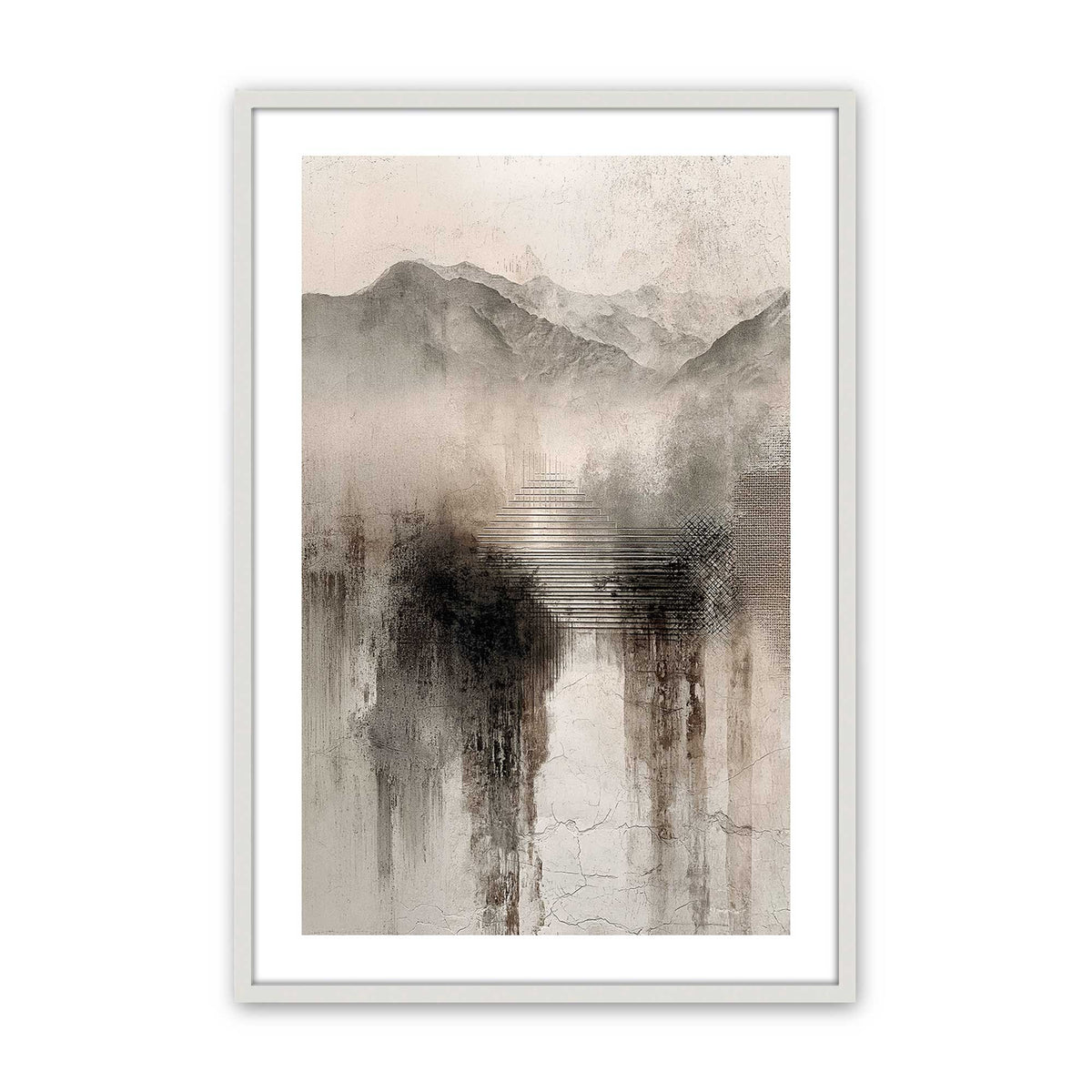 [Color:Opaque White], Picture of art in an Opaque White frame