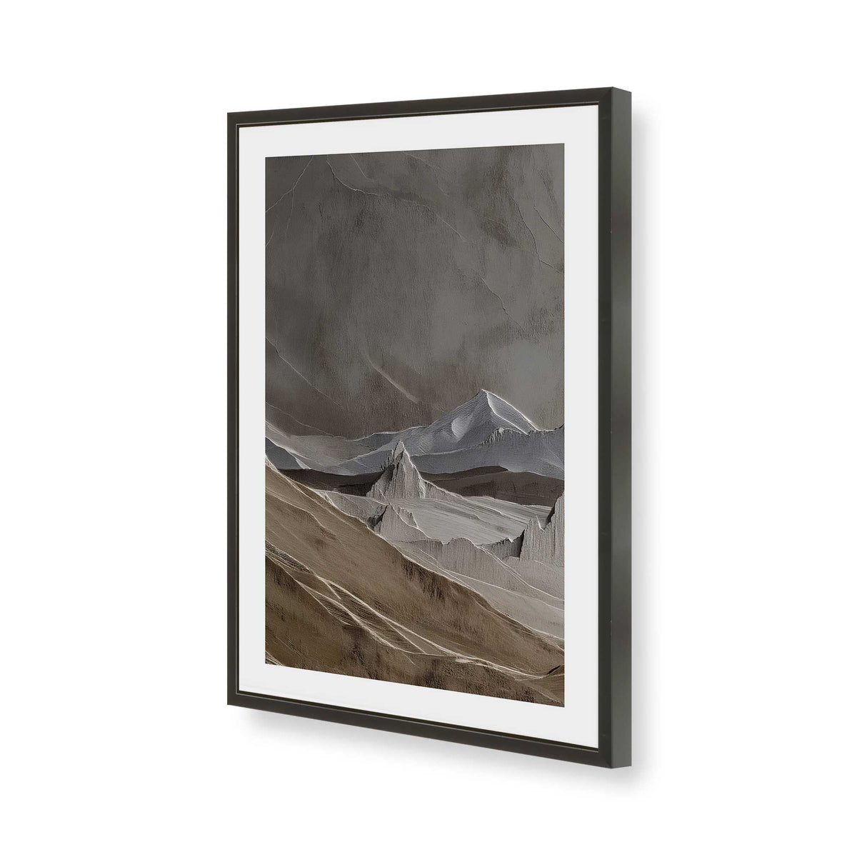 [Color:Satin Black], Picture of art in a Satin Black frame of the corner