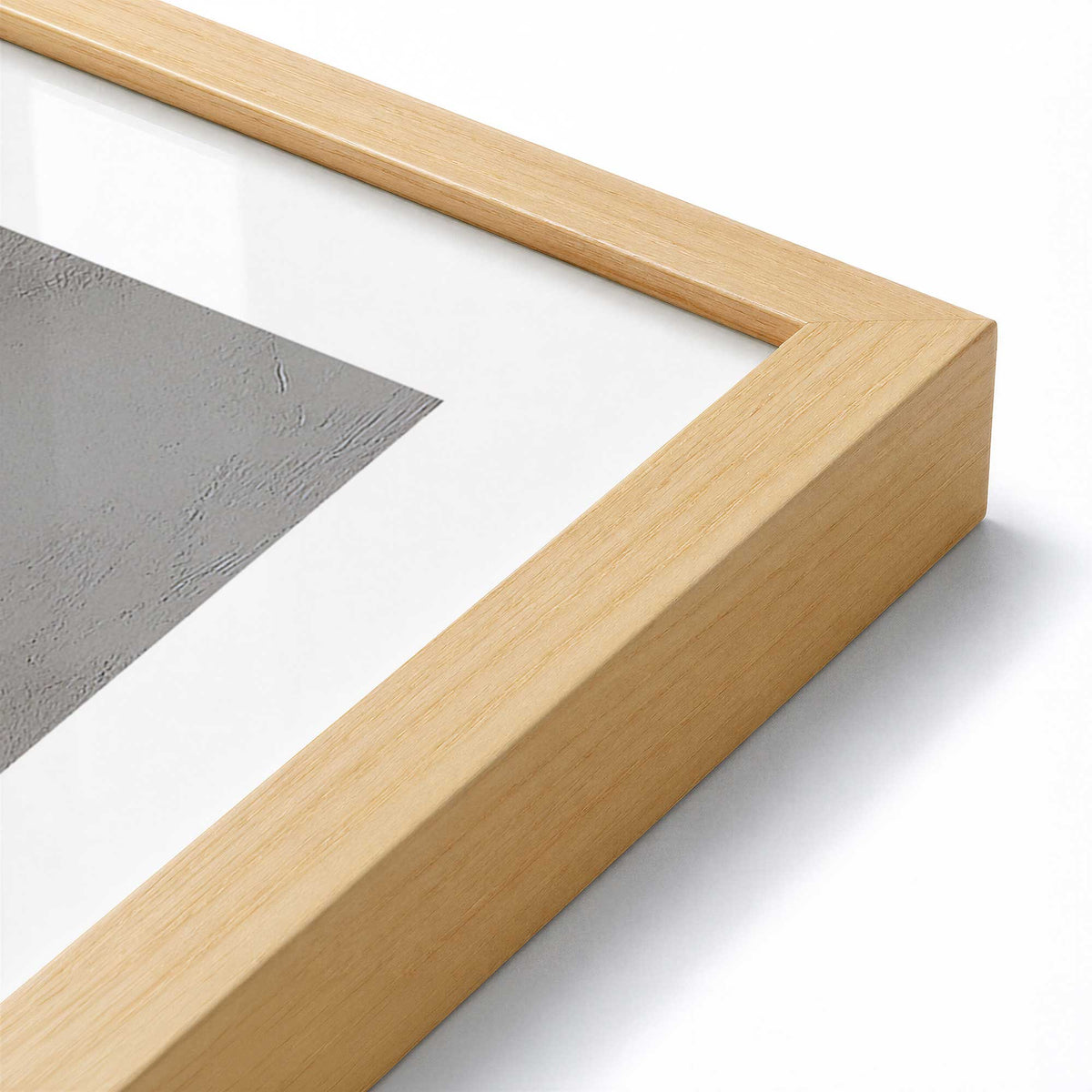 [Color:American Maple], Picture of art in a American Maple frame at an angle