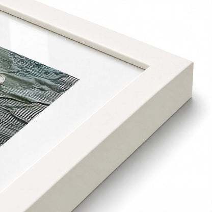 [Color:Opaque White], Picture of art in a Opaque White frame at an angle