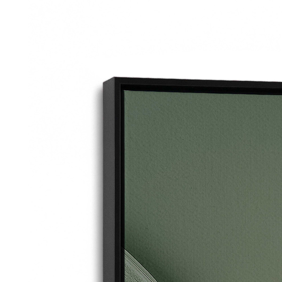 [Color:Satin Black], Picture of art in a Satin Black frame at an angle