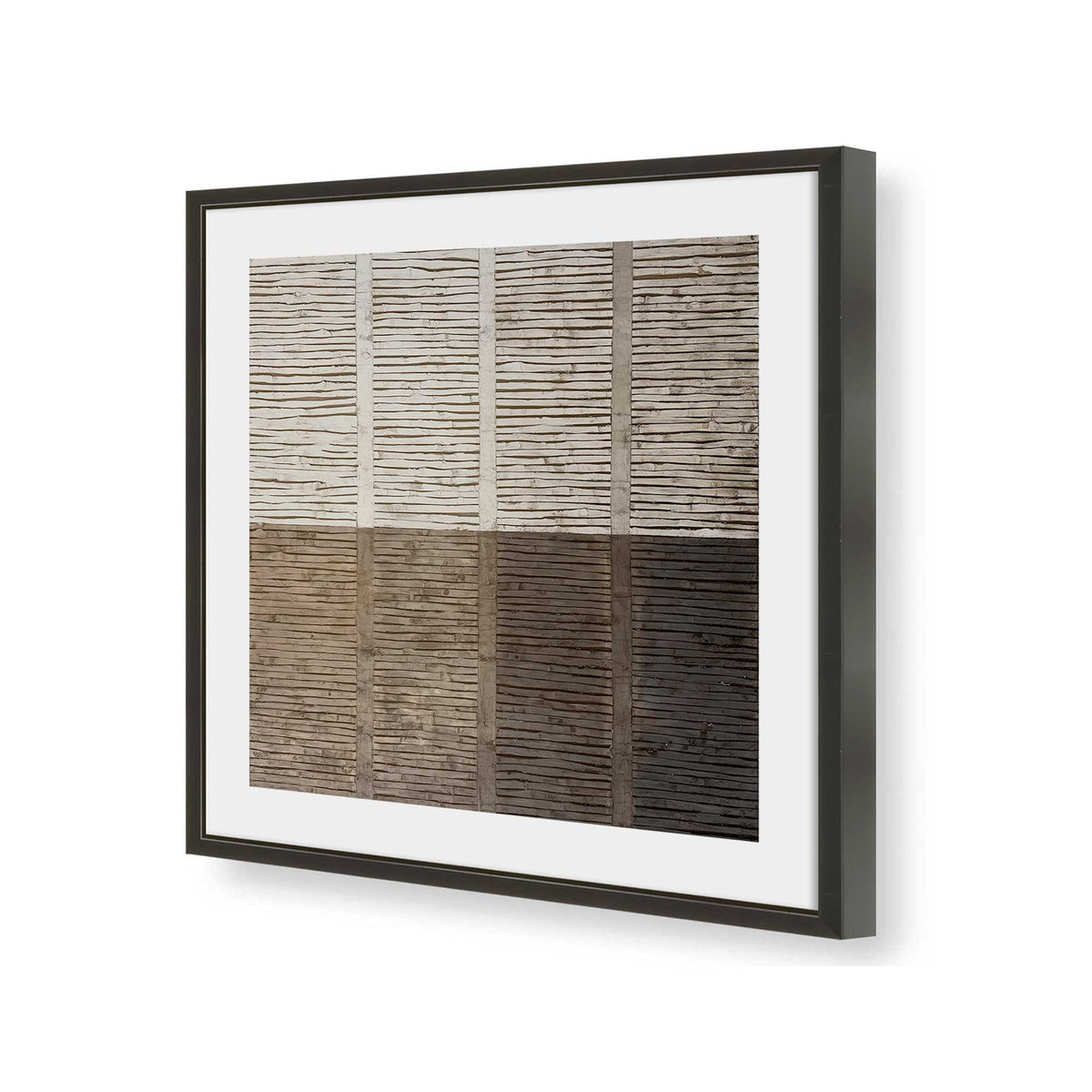[Color:Satin Black], Picture of art in a Satin Black frame of the corner
