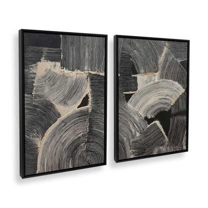 [Color:Satin Black], Picture of art in a Satin Black frame at an angle