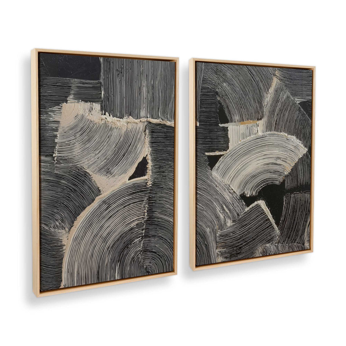 [Color:American Maple], Picture of art in a American Maple frame at an angle