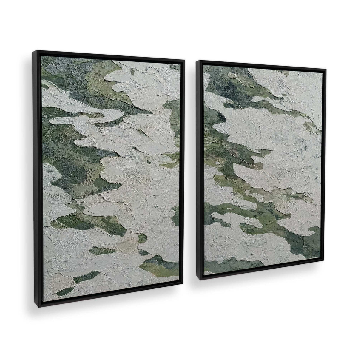 [Color:Satin Black], Picture of art in a Satin Black frame at an angle