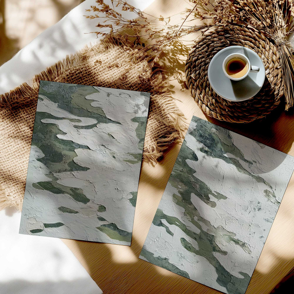[color:Rolled Print], Picture of art in a room